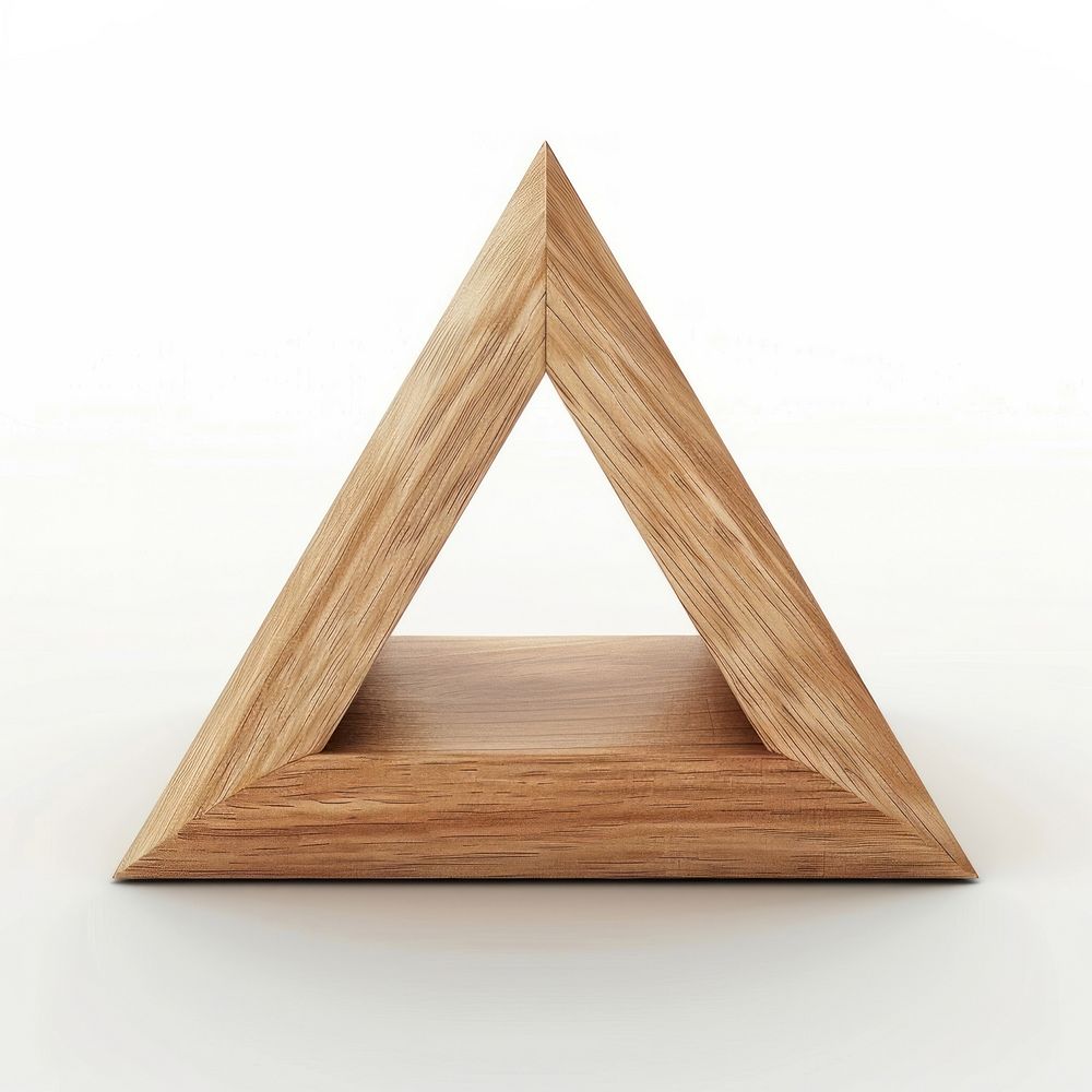 Geometric wooden triangle shelf