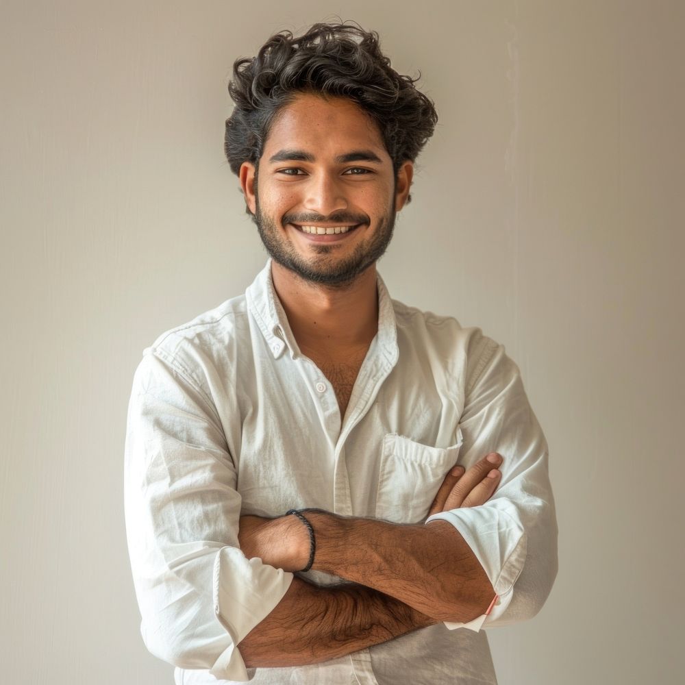 Indian man smile portrait photo | Free Photo - rawpixel