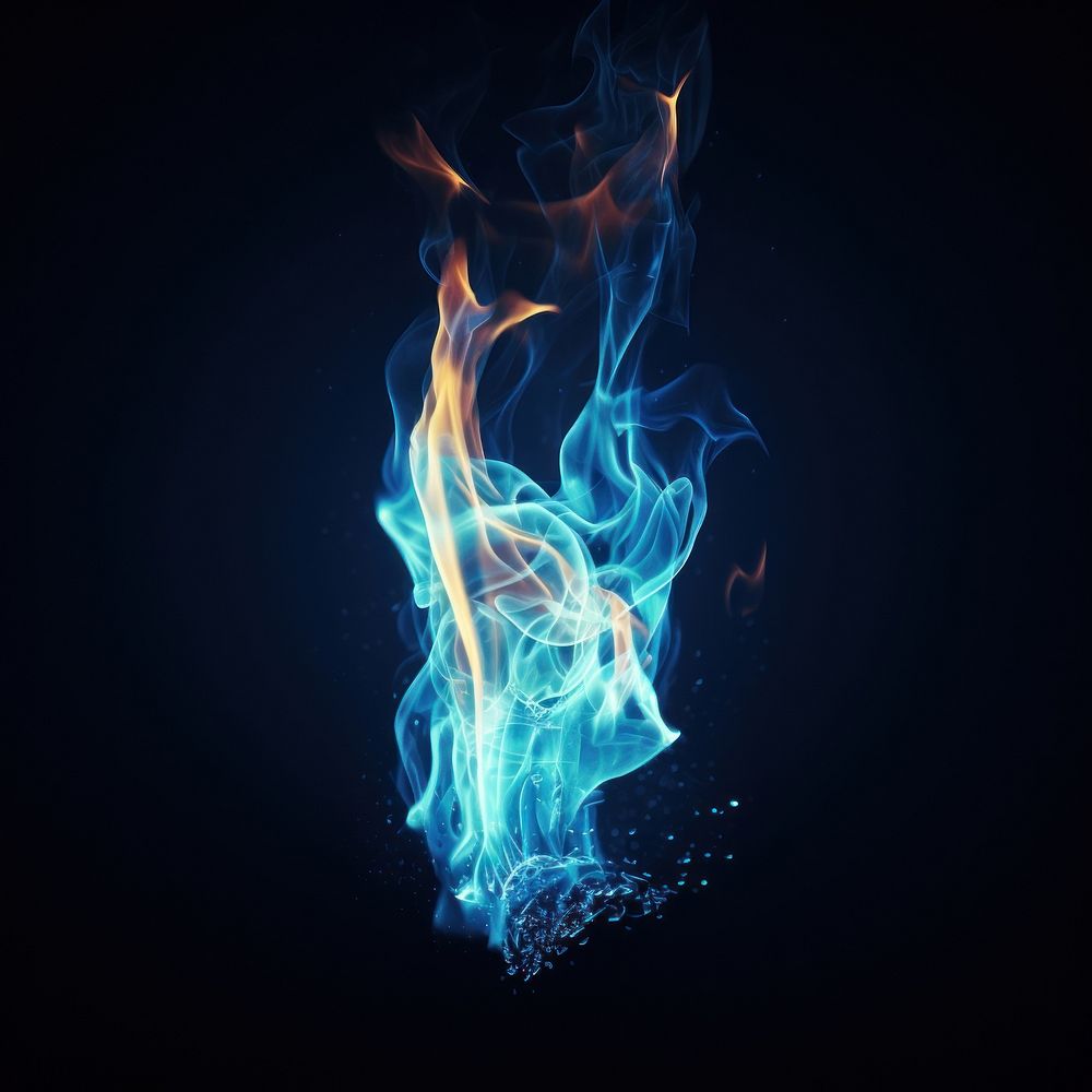 Vibrant blue and orange flames | Free Photo - rawpixel