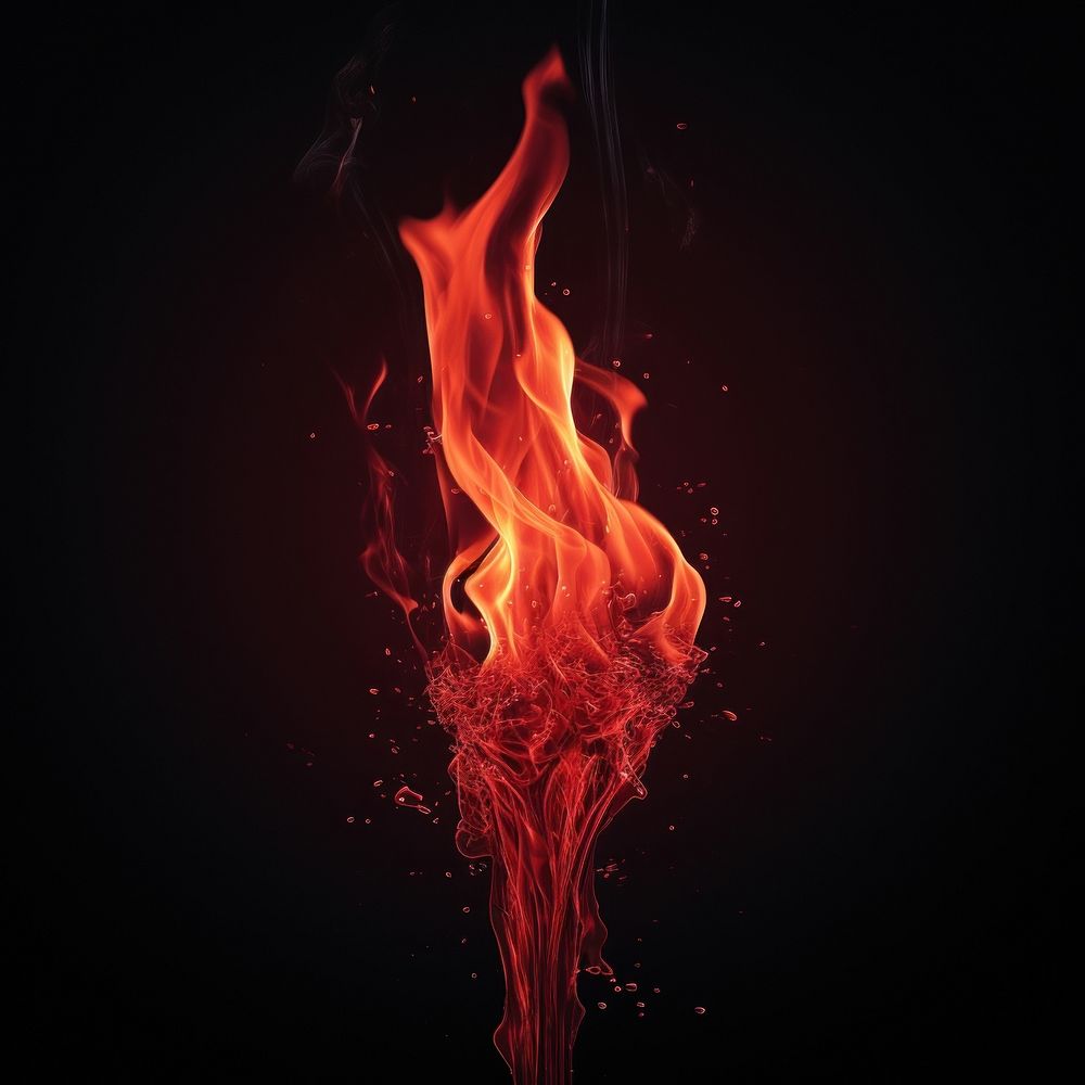 Vivid fiery flame on black | Free Photo - rawpixel