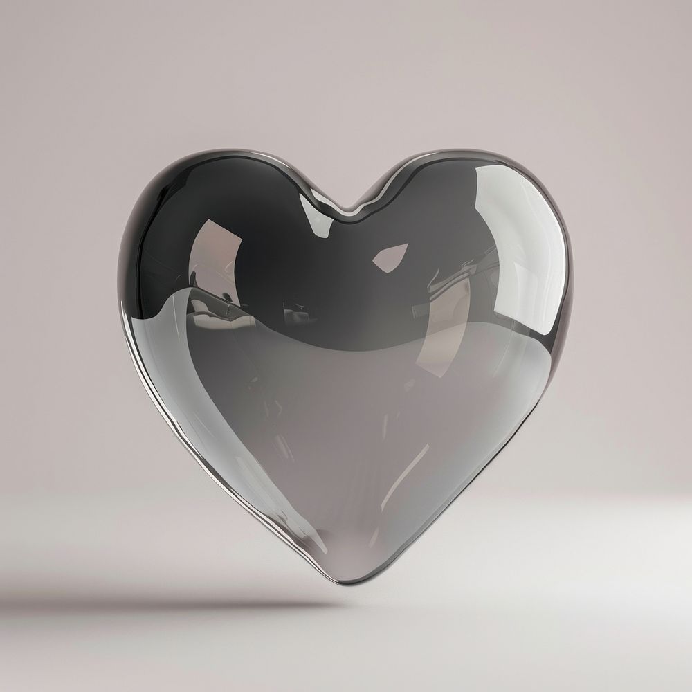 Elegant glass heart illustration