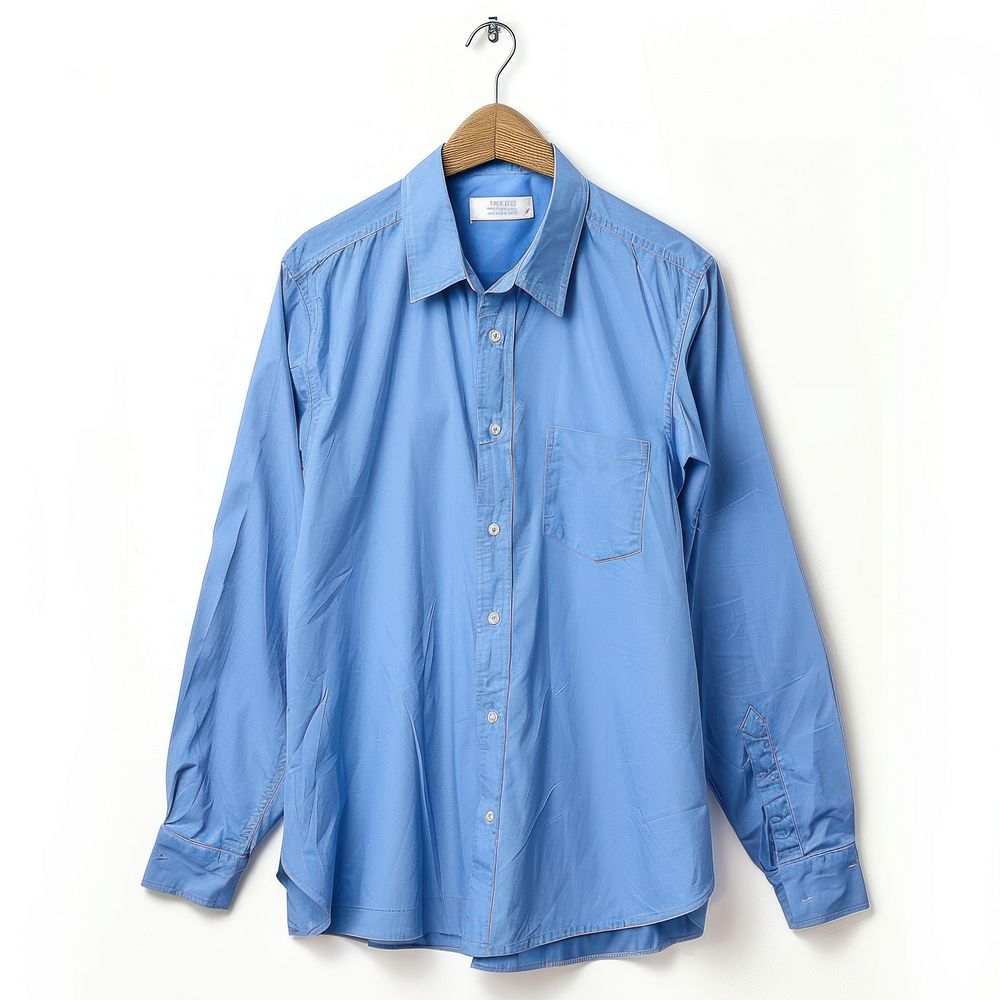 Blue button-up dress shirt