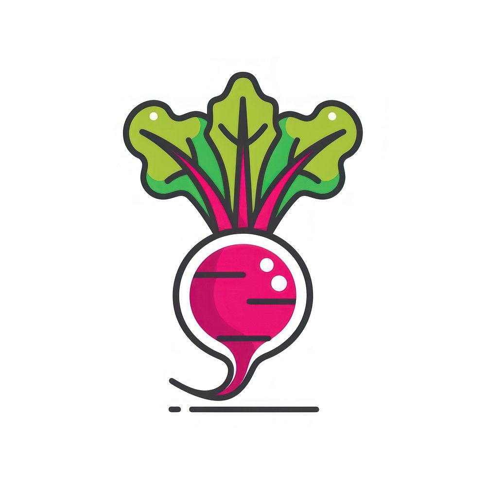 Vibrant beetroot cartoon illustration