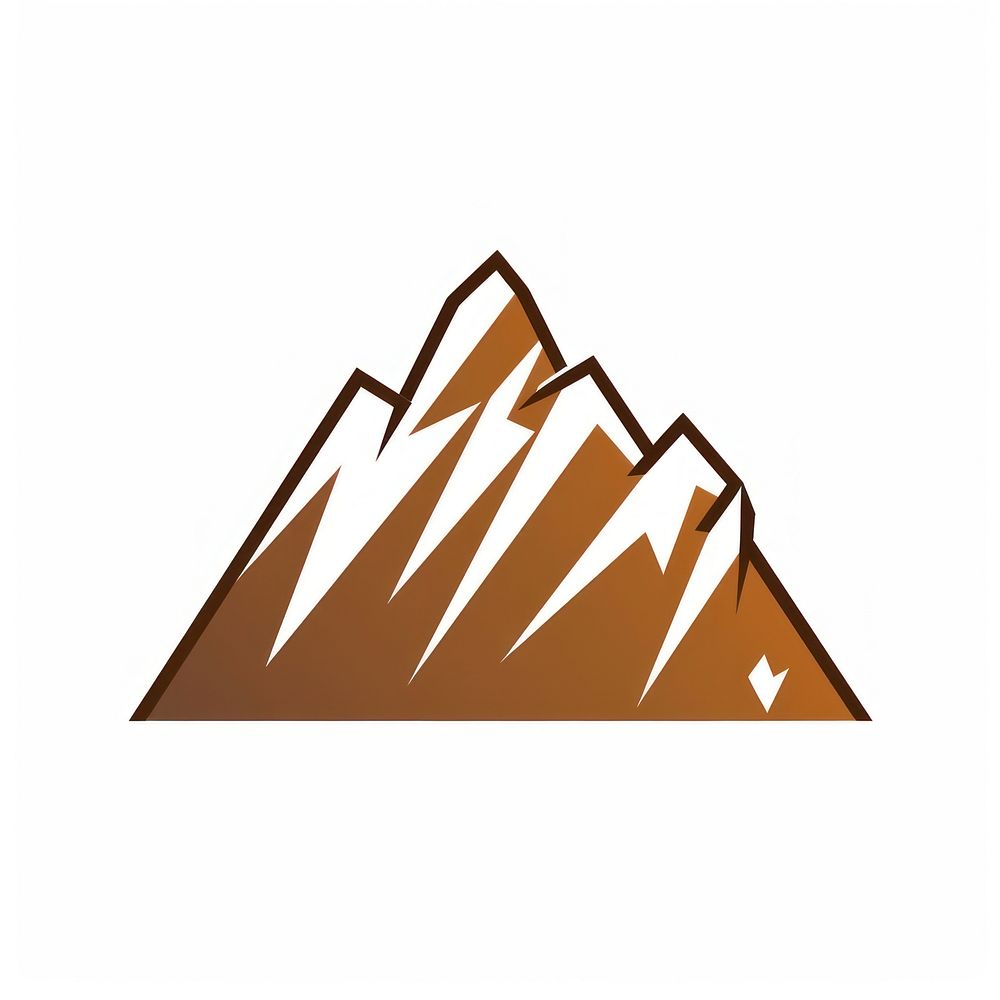 Stylized brown mountain illustration