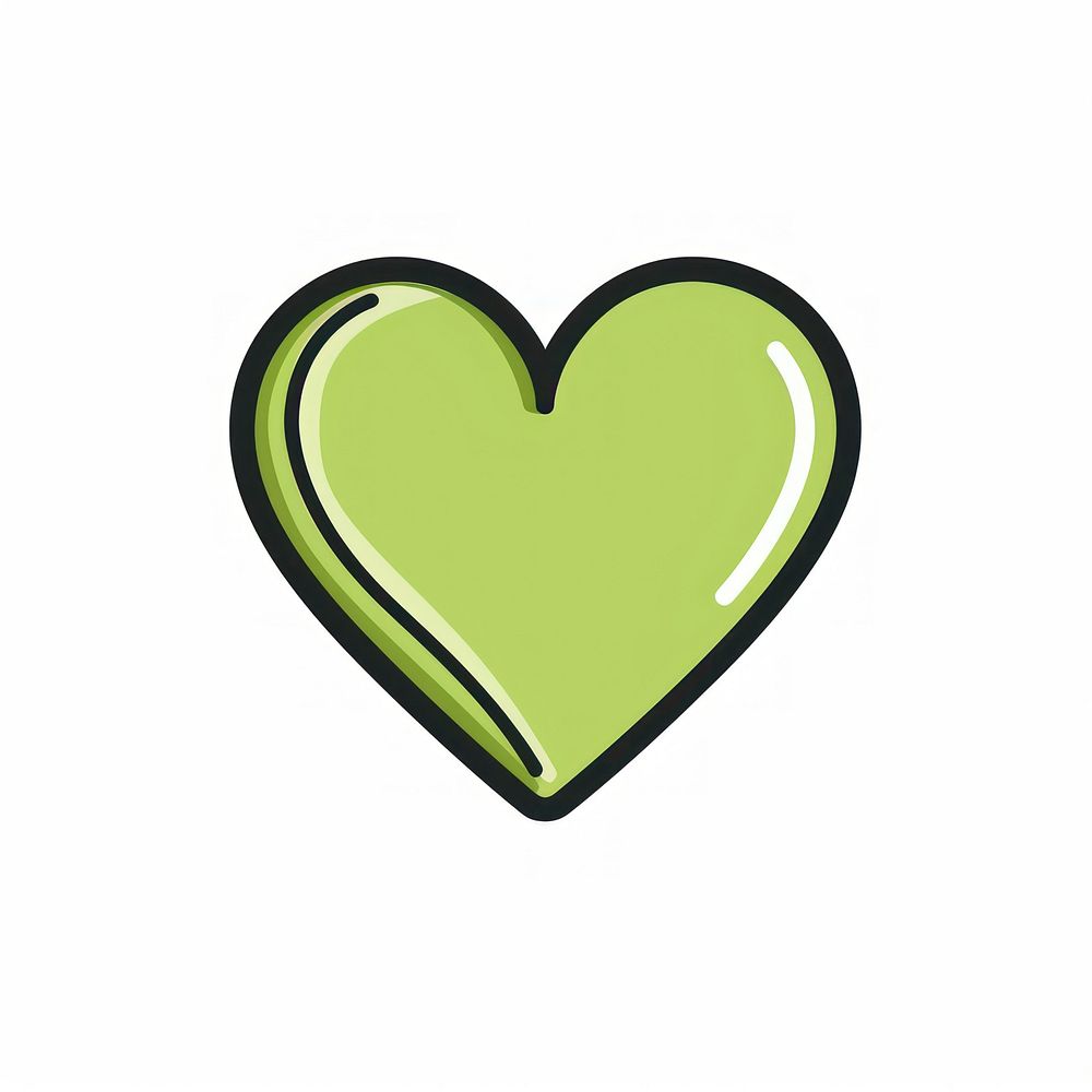 Green heart vector illustration