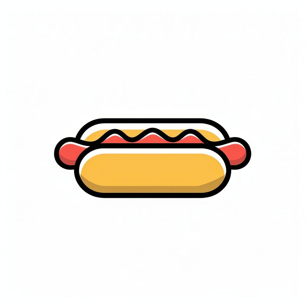 Colorful hot dog illustration vector