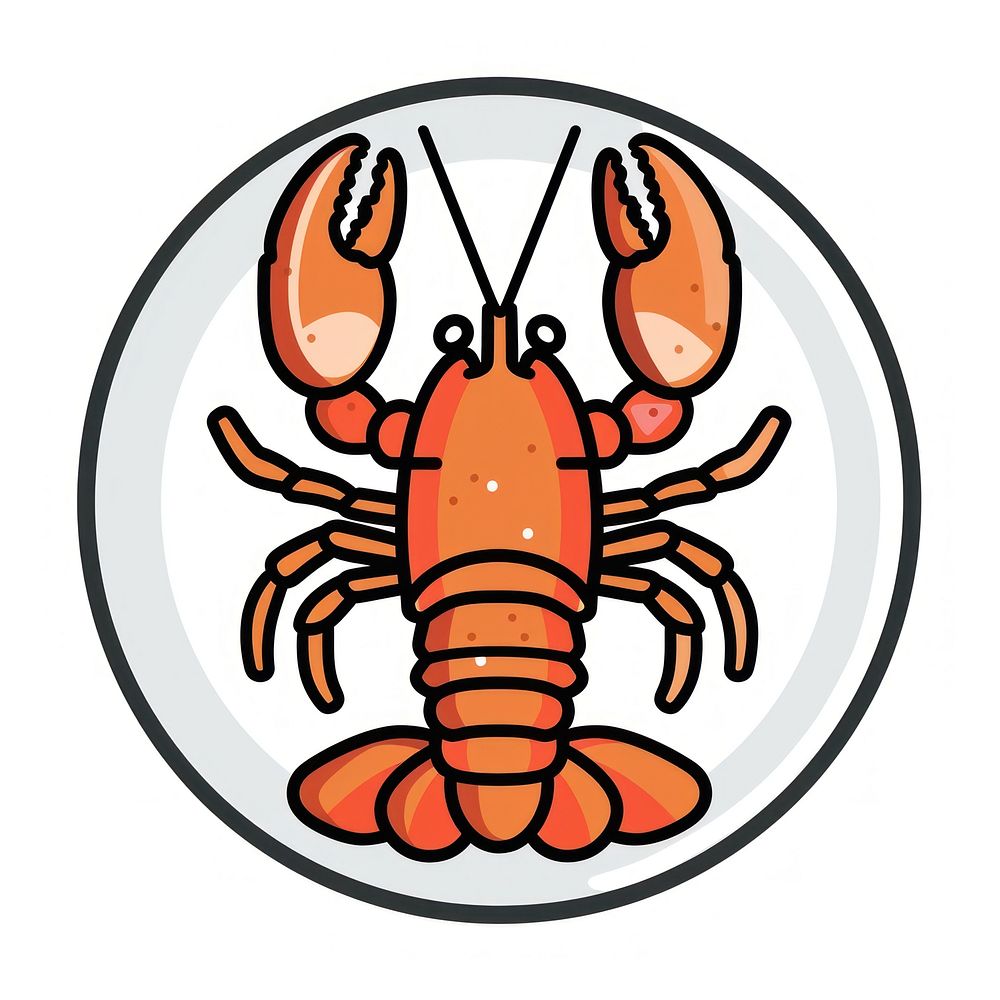Colorful lobster cartoon illustration