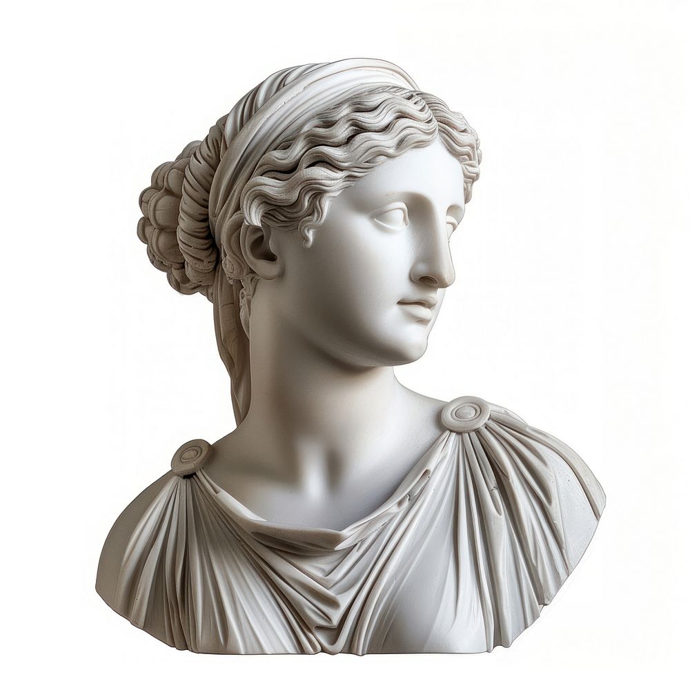 Classical marble bust sculpture art