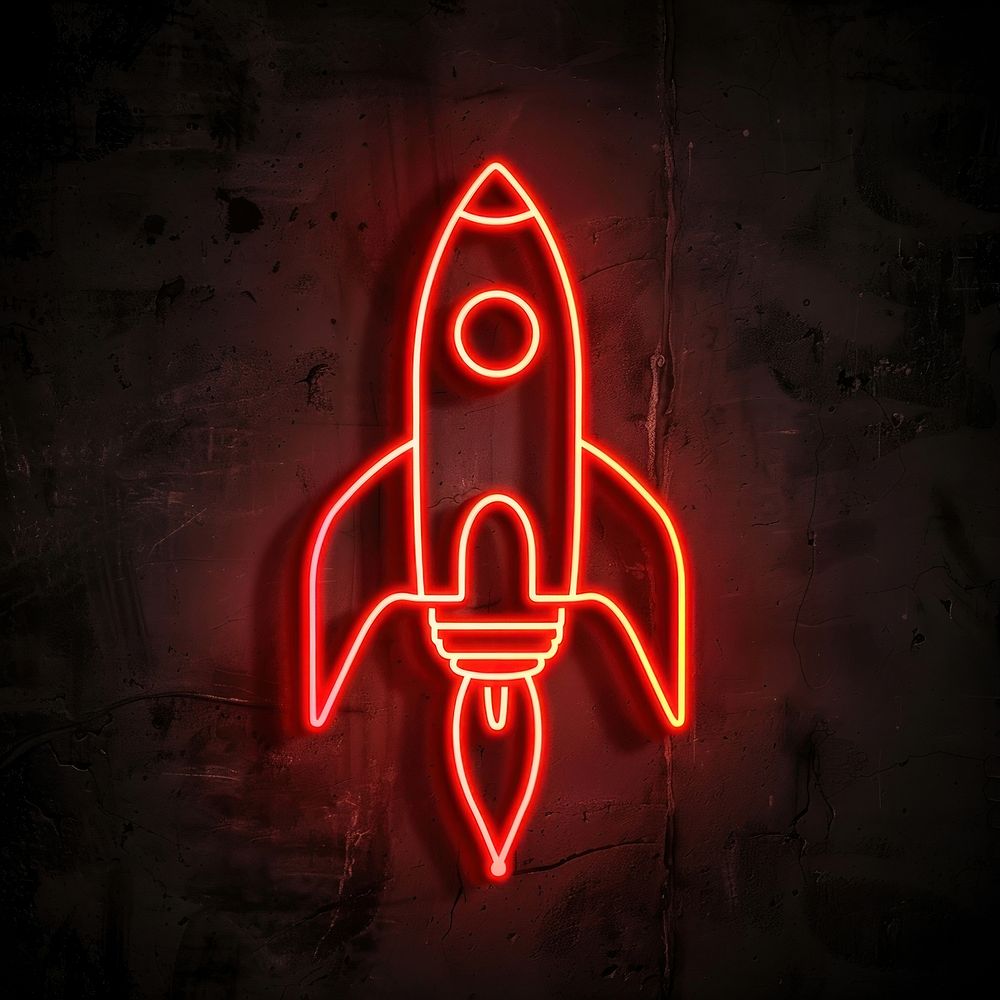 Neon rocket ship illustration | Free Photo Illustration - rawpixel