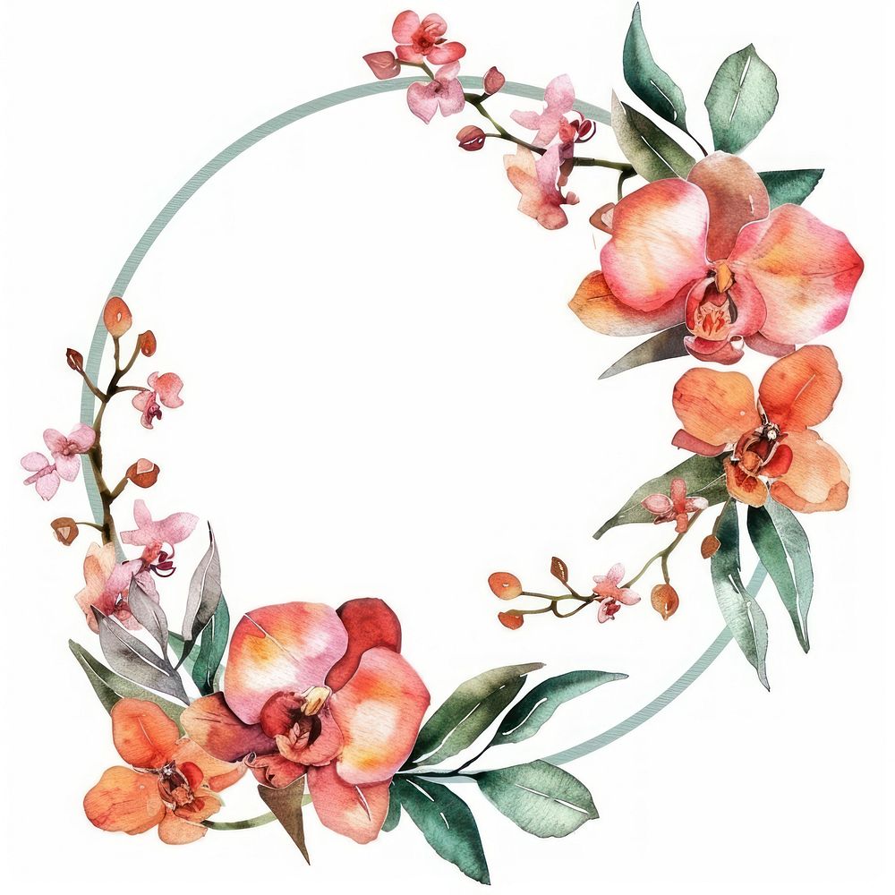 Elegant floral wreath illustration