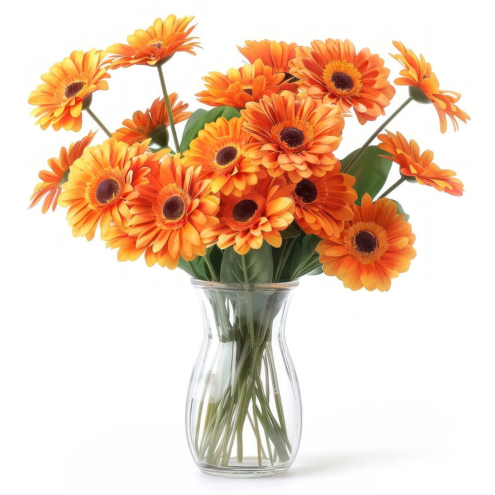 Vibrant orange gerbera daisy bouquet