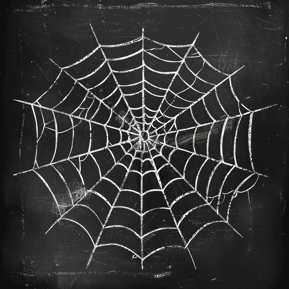 Simple cobweb icon blackboard spider | Free Photo Illustration - rawpixel