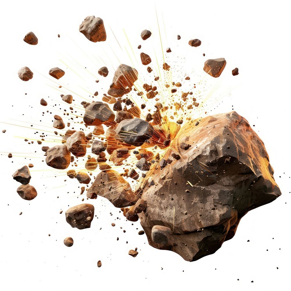 Exploding rock with debris | Free Photo - rawpixel