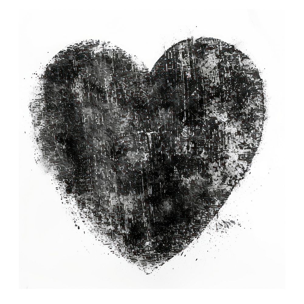 Grunge black heart illustration | Free Photo Illustration - rawpixel