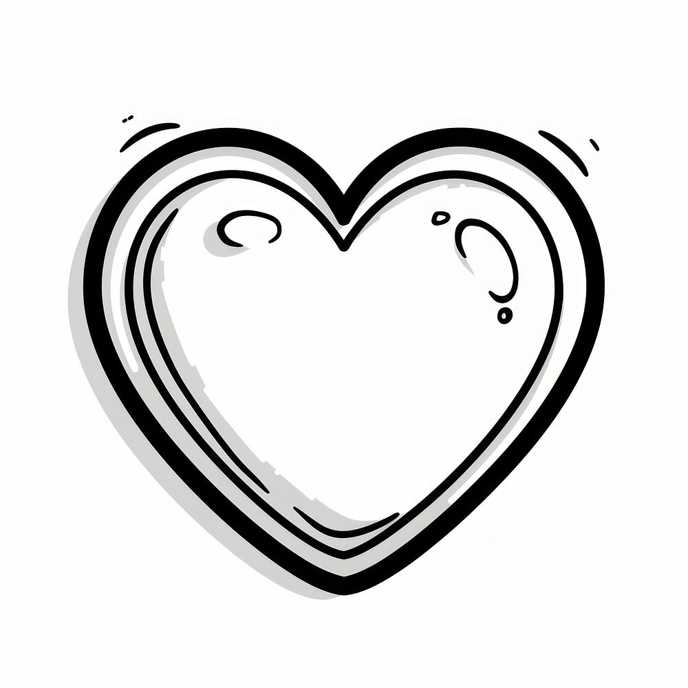 Cartoon illustration of heart shape blackboard stencil.