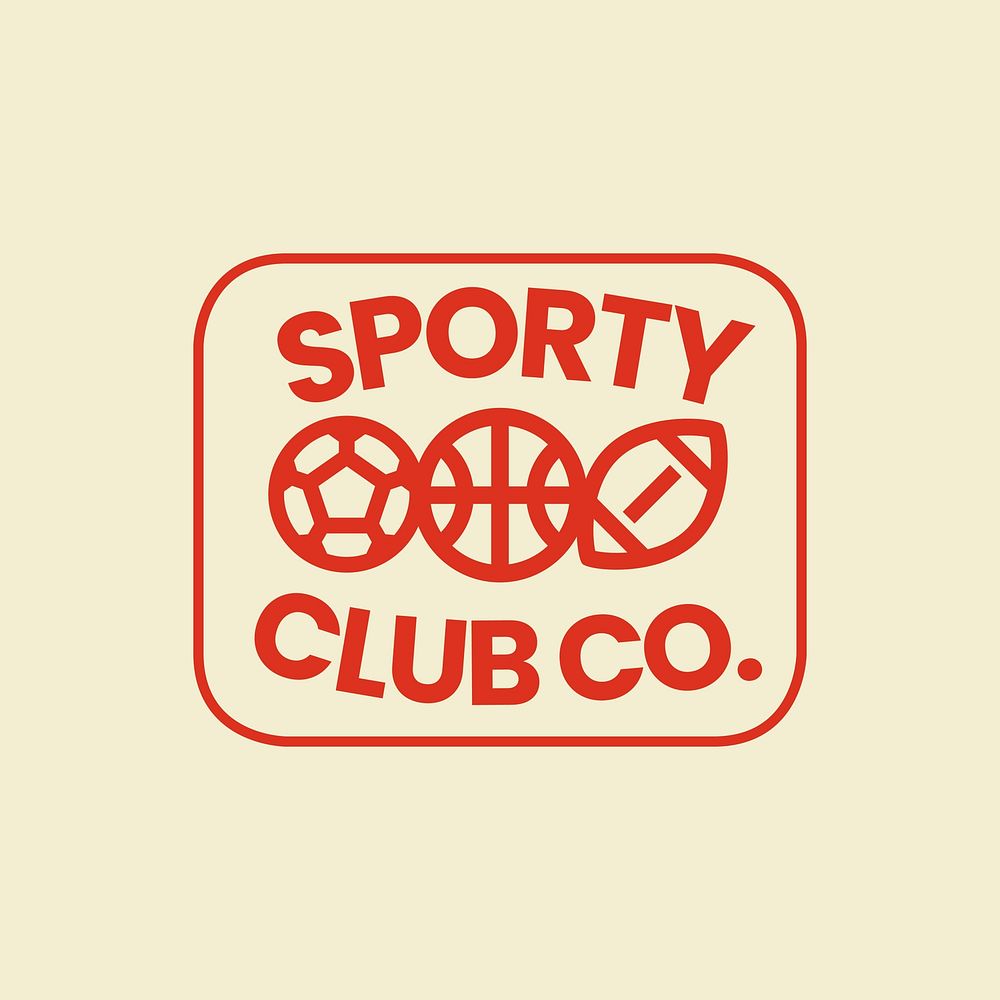 Sports club logo template vector