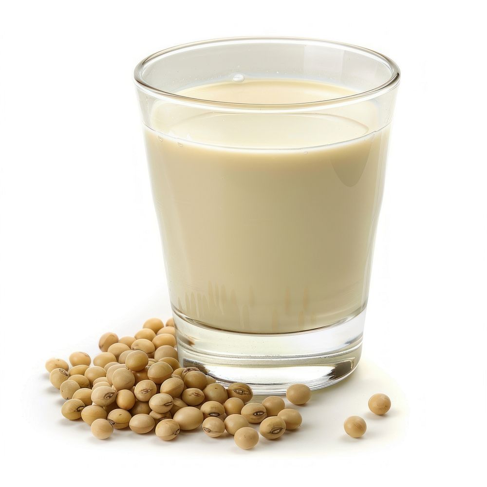 Healthy soy milk beverage glass