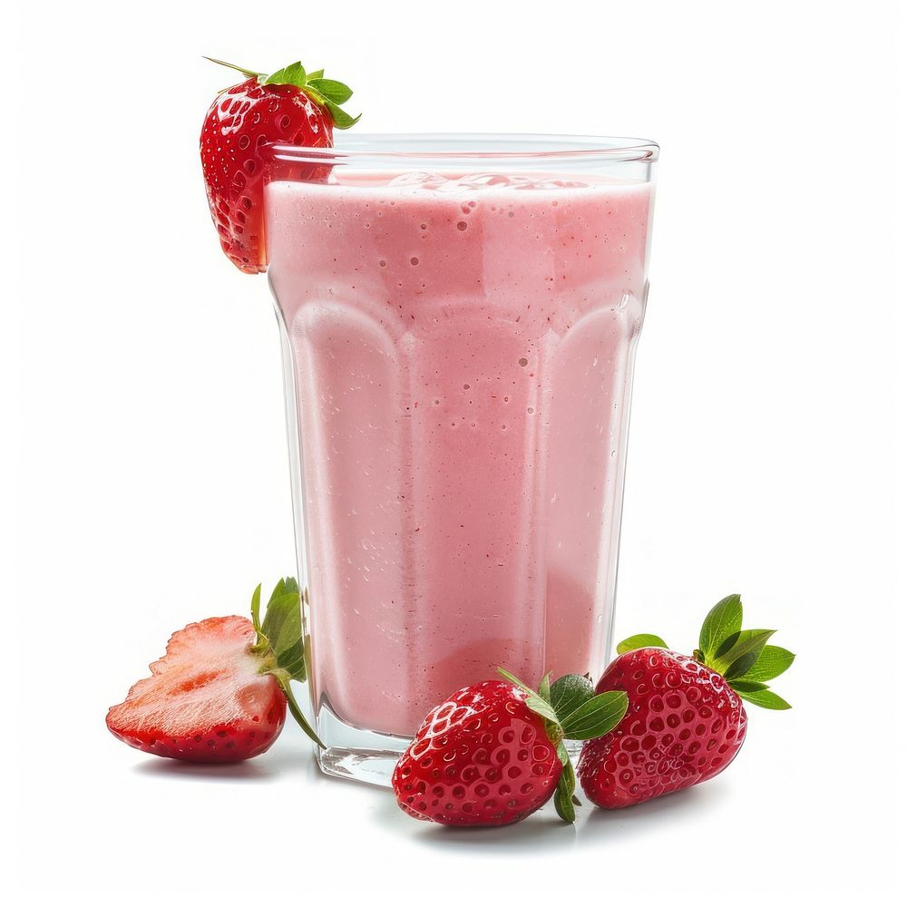 Fresh strawberry smoothie drink