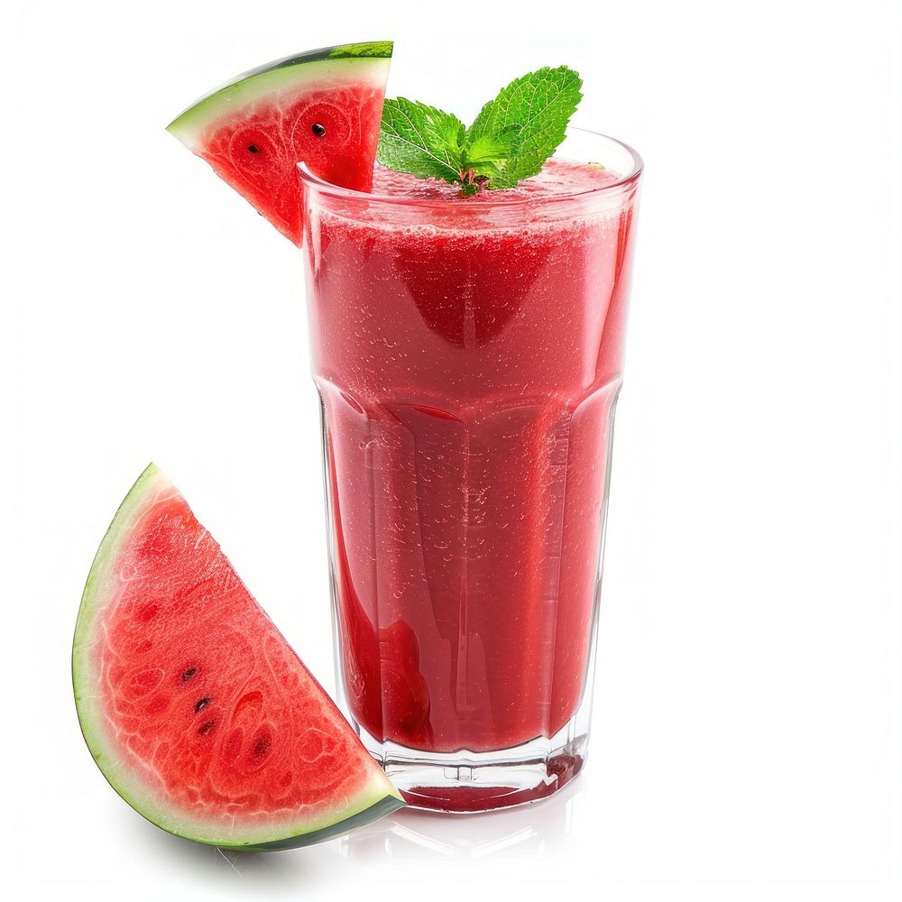 Refreshing watermelon juice with mint