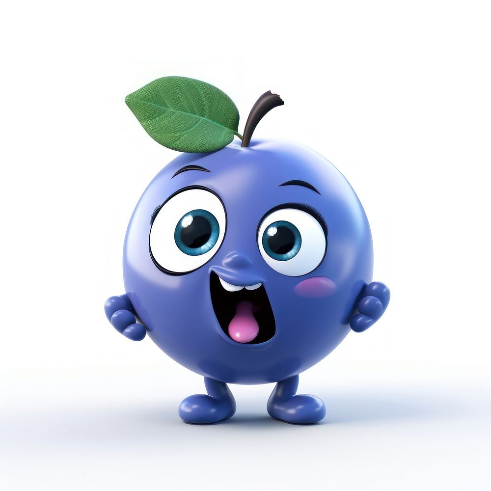 Cute animated blueberry character illustration | Free Photo ...