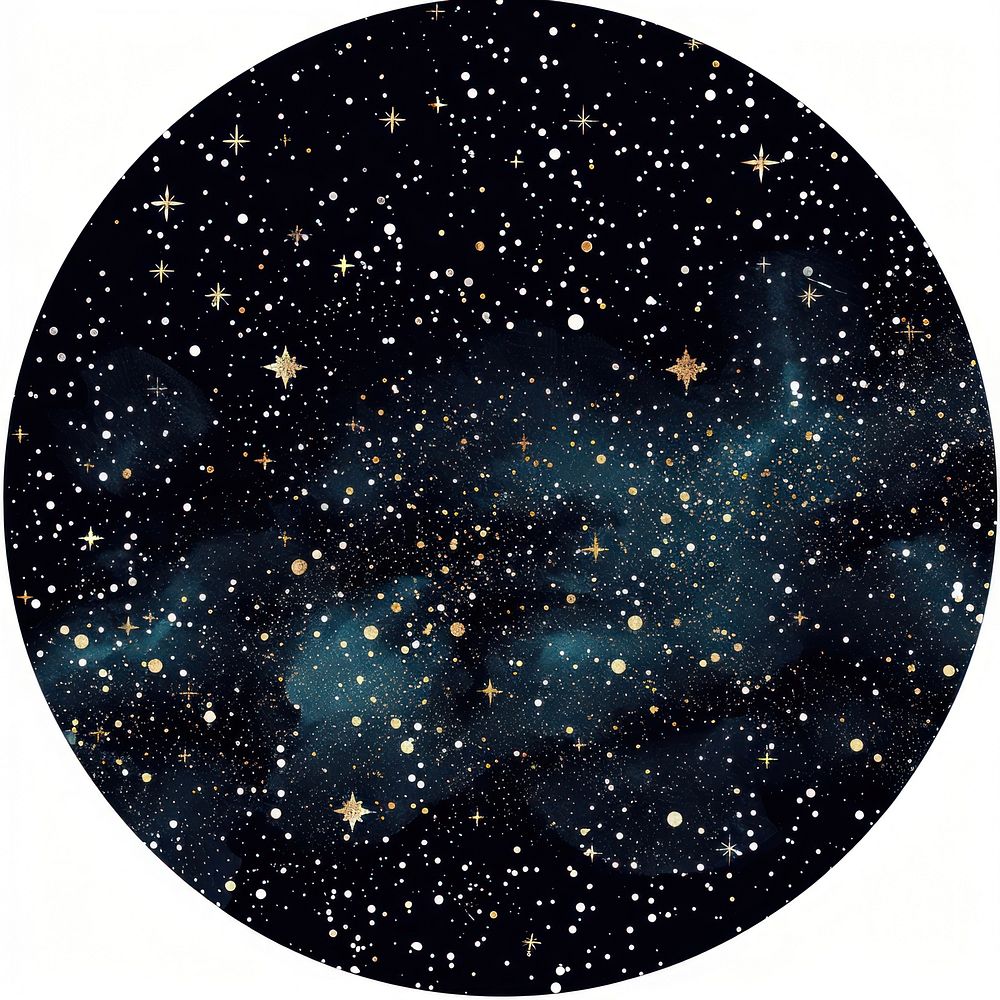 Cosmic starry night sky illustration