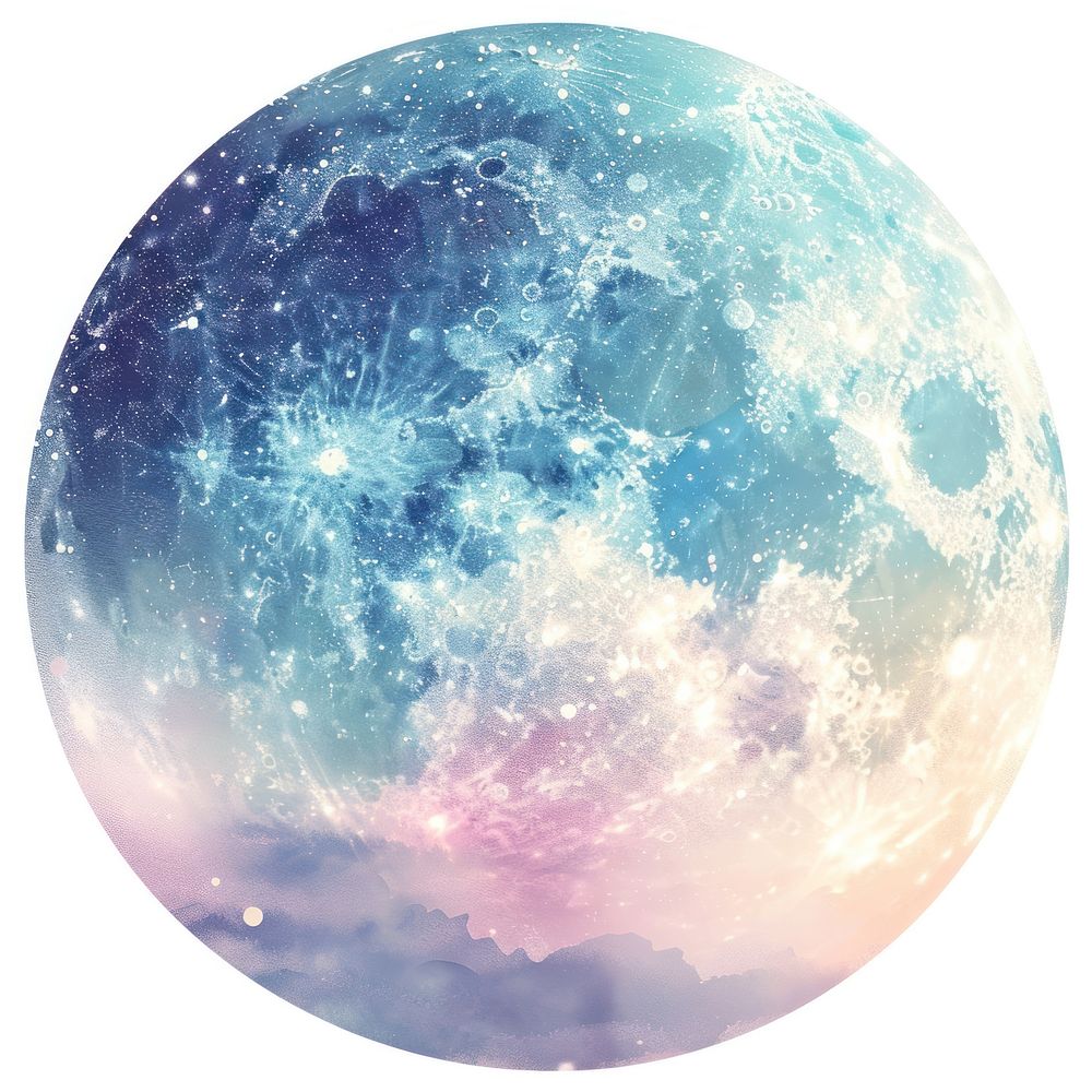 Dreamy celestial moon illustration