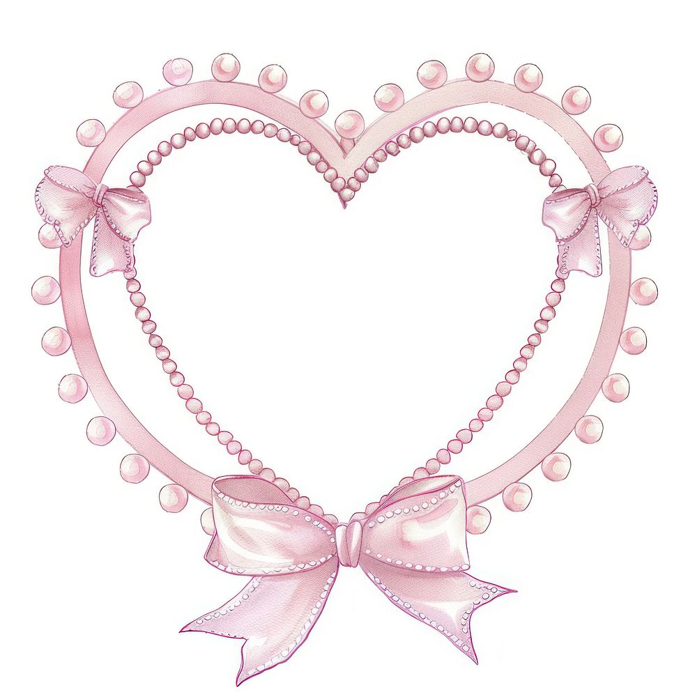 Elegant pink heart frame