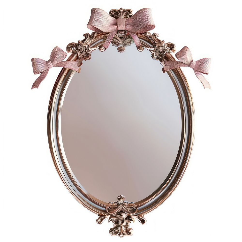 Elegant oval mirror with bows