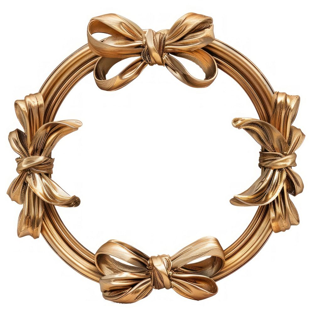 Elegant gold circular frame