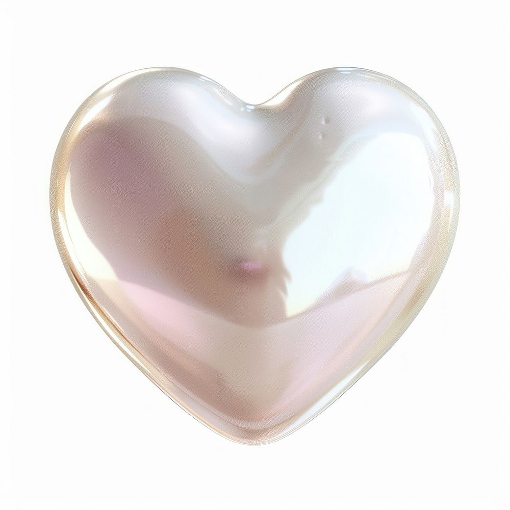 Glossy pearl heart shape