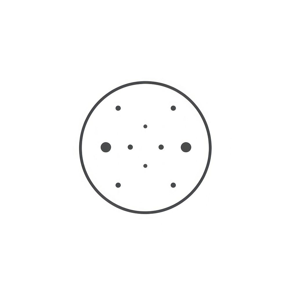 Minimalist black and white circle