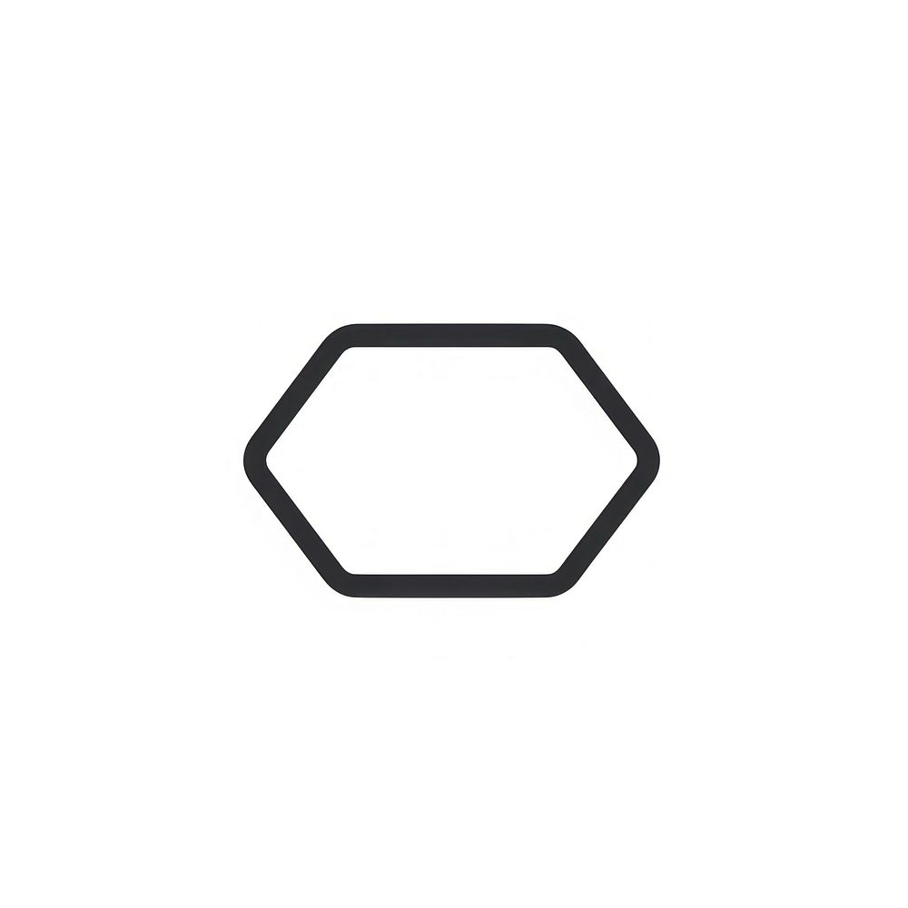 Minimalist hexagon black outline