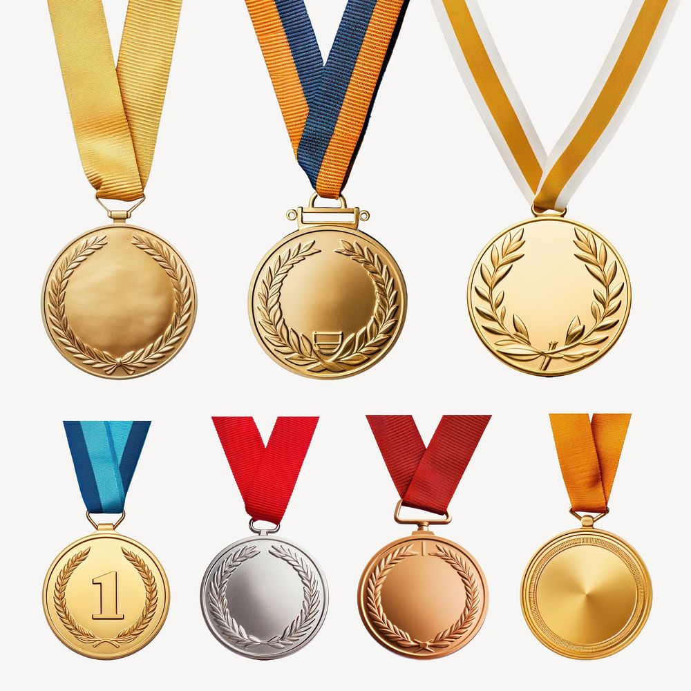 Award medal design element set