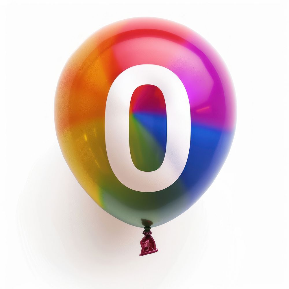 Colorful zero balloon decoration