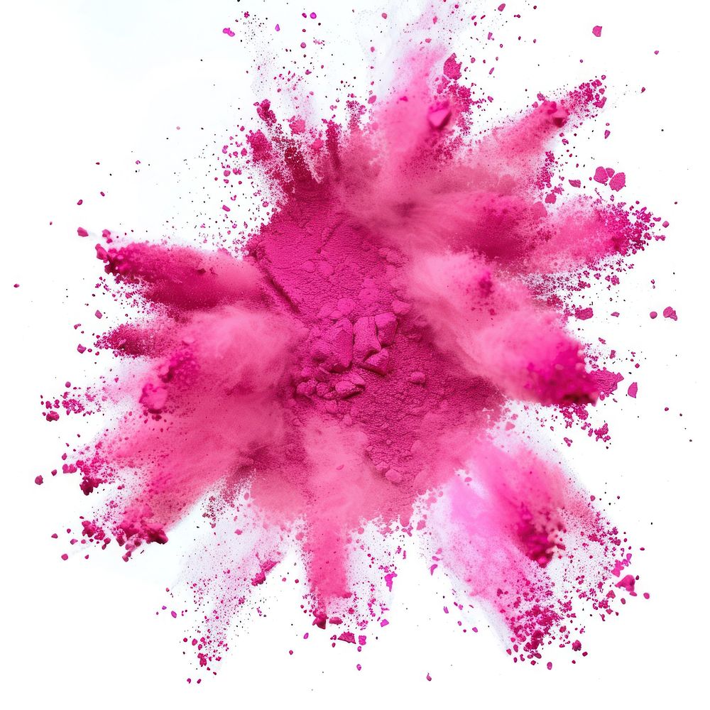 Vibrant pink powder explosion