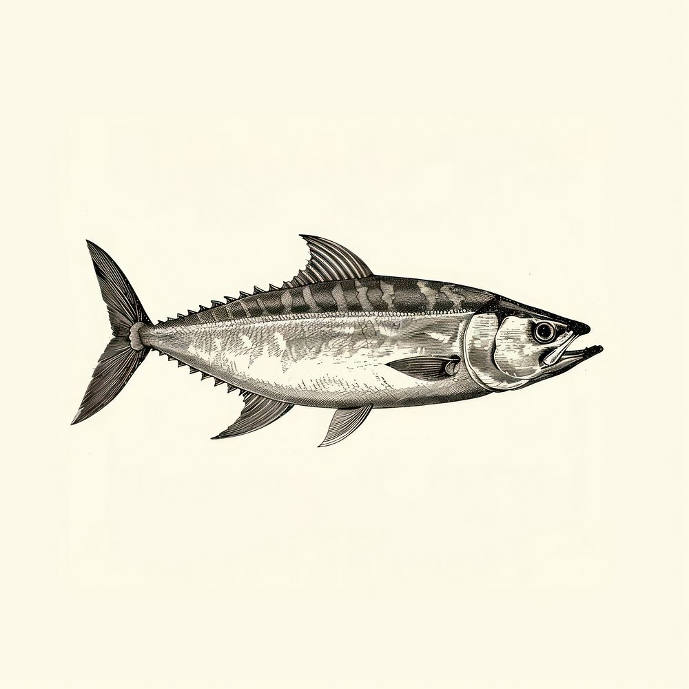 Detailed vintage fish illustration