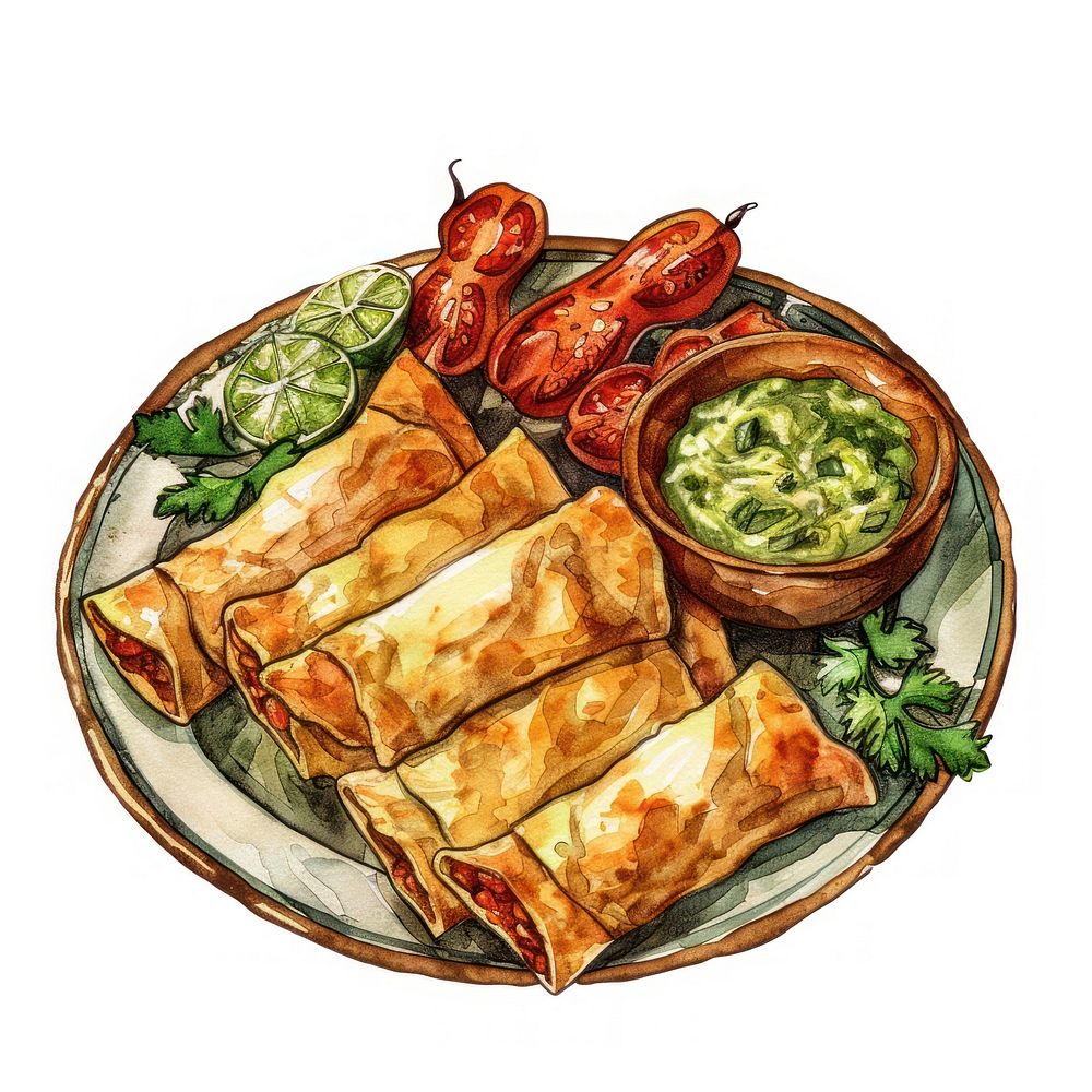 Delicious Mexican food illustration