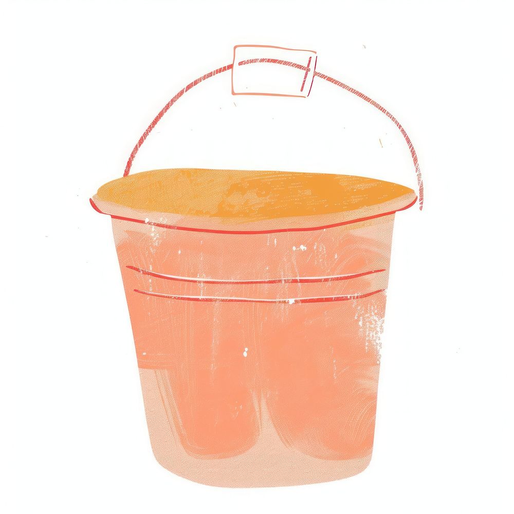 Colorful illustrated bucket image