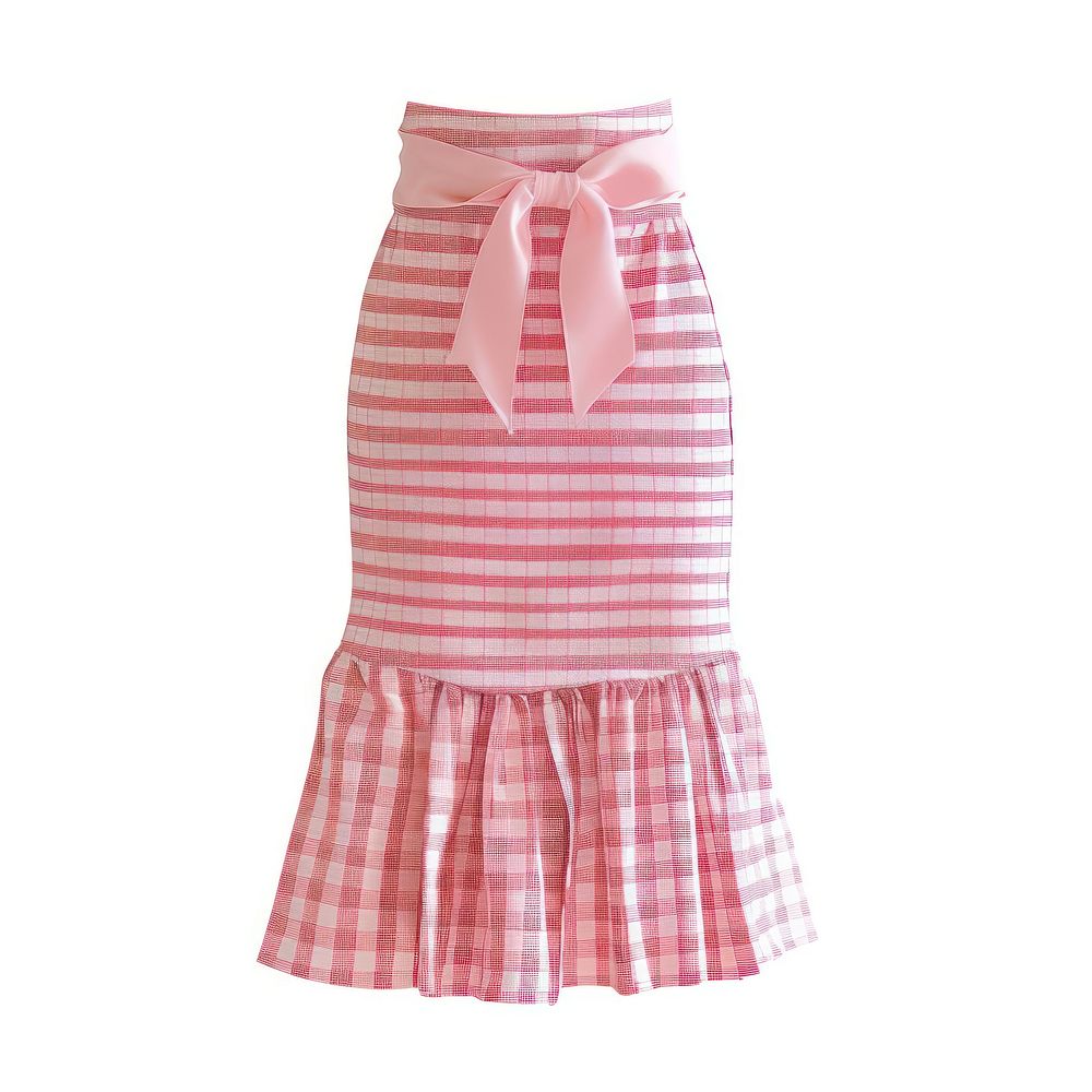Pink plaid ruffled apron | Free Photo - rawpixel