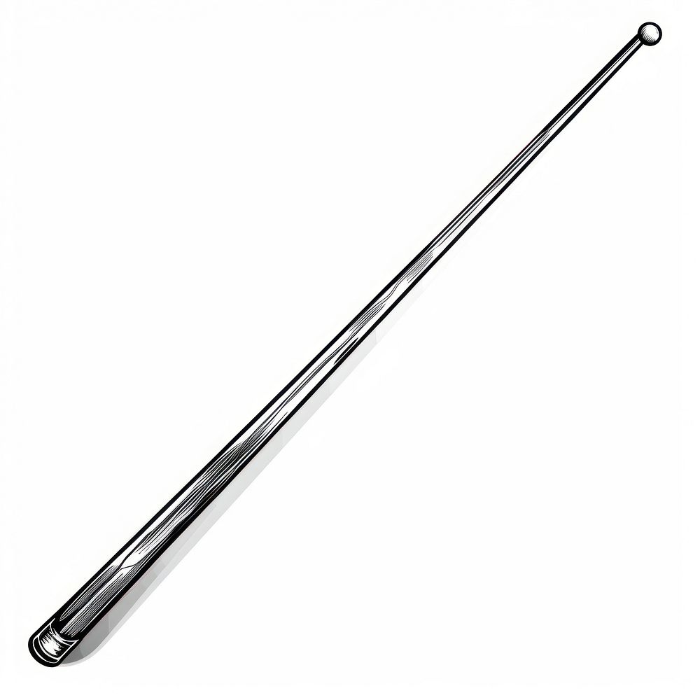 Elegant metallic baton illustration