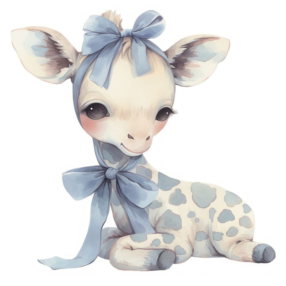 Adorable baby giraffe illustration