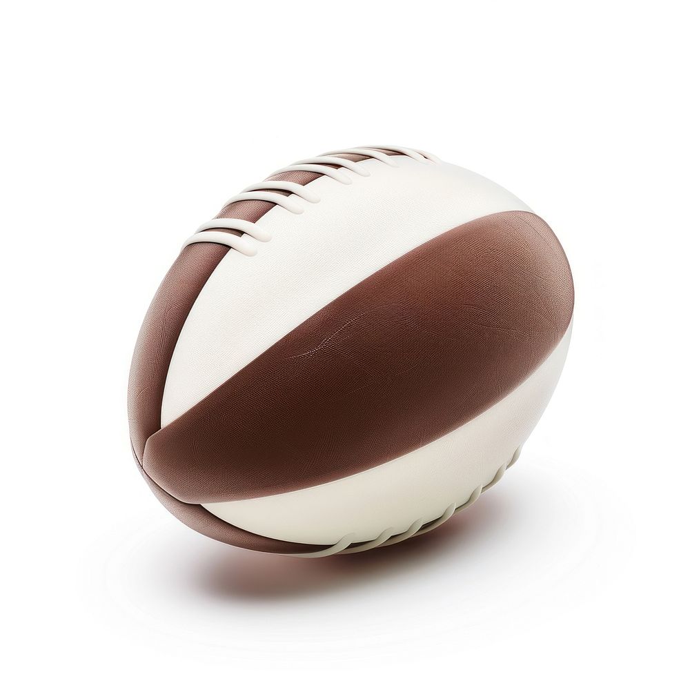 Brown white football isolated background