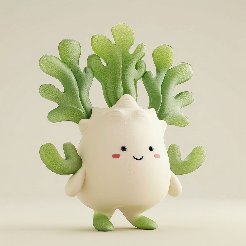 Cute seaweed character illustration