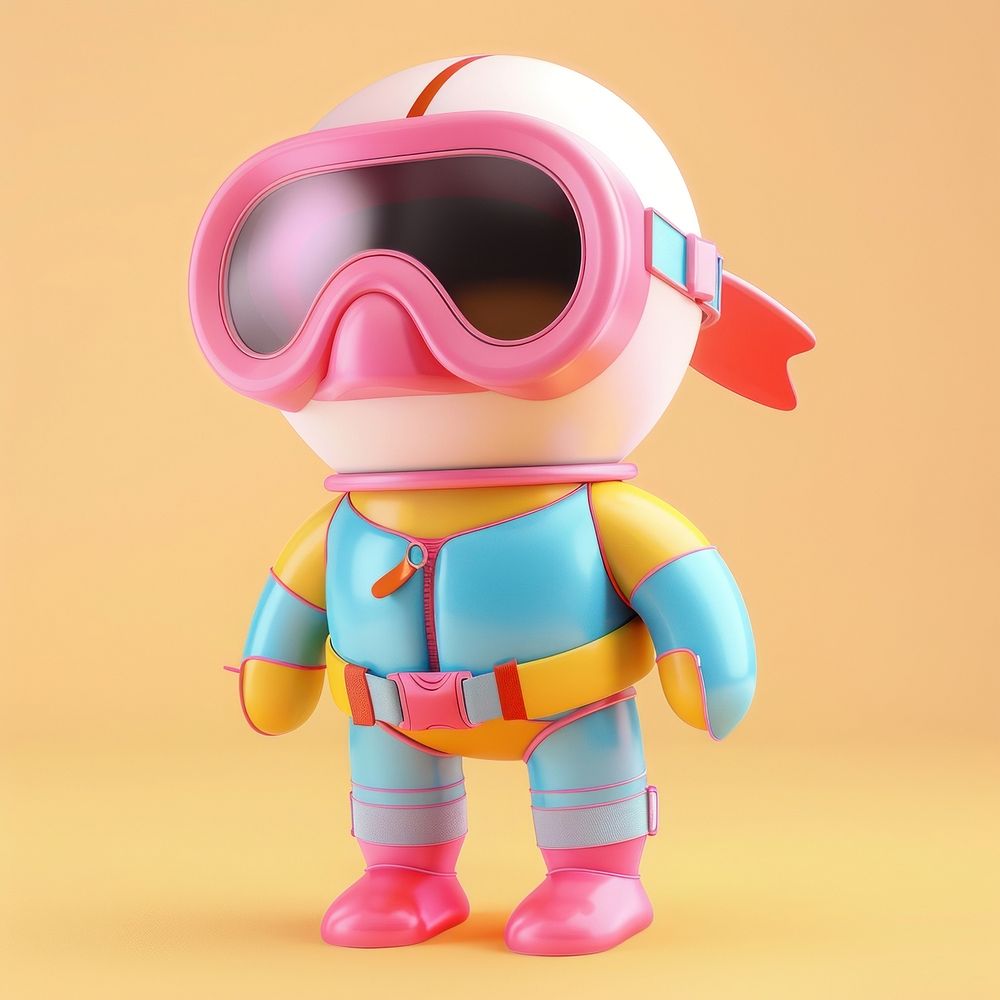 Colorful 3D cartoon character