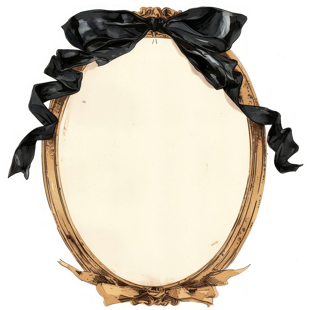 Elegant vintage frame with bow