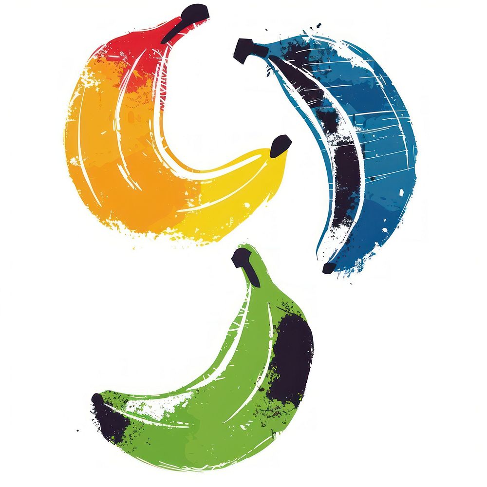 Colorful abstract bananas illustration