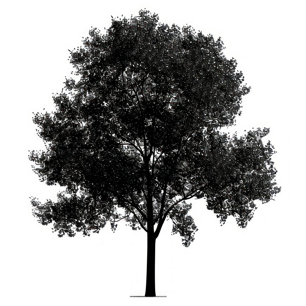 Tree outline silhouette sycamore plant. | Free Photo Illustration ...