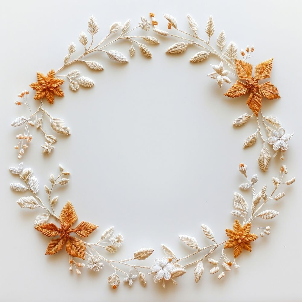 Elegant autumn floral wreath design