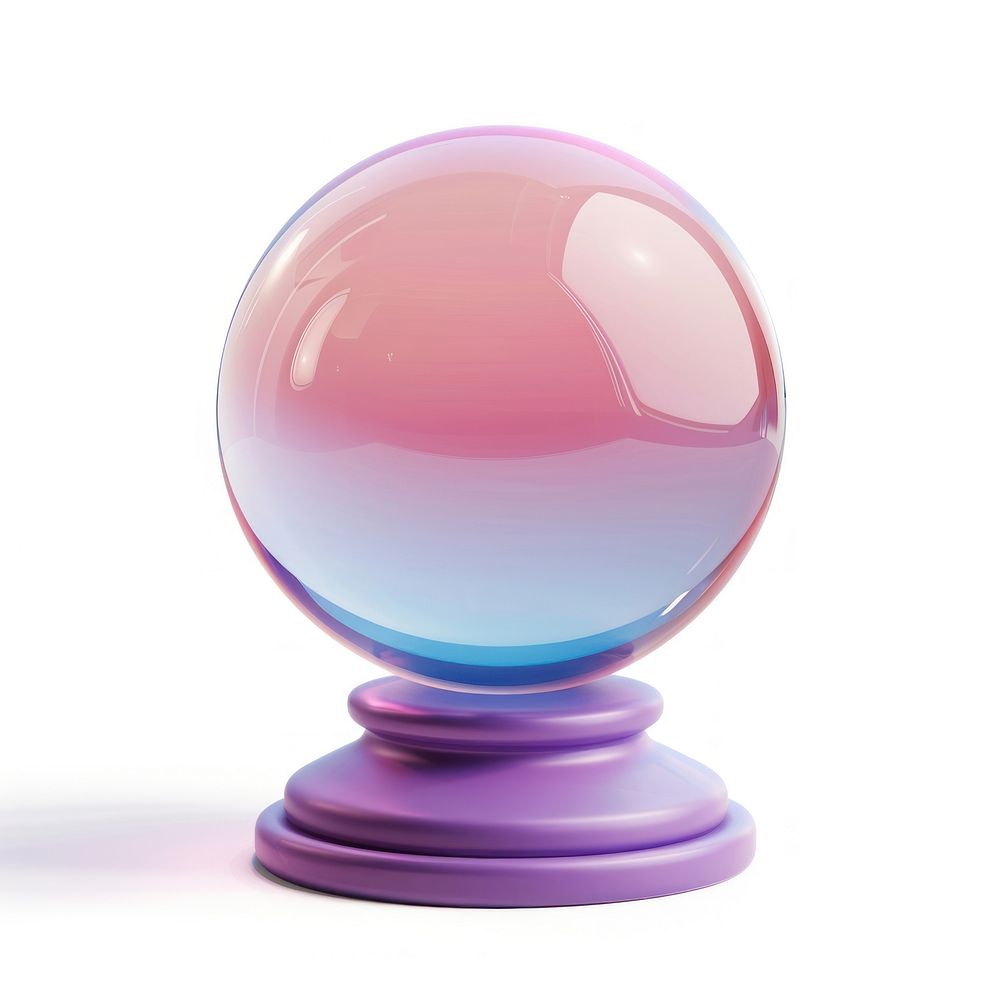 Cute cartoon Magic crystal ball astronomy universe sphere.