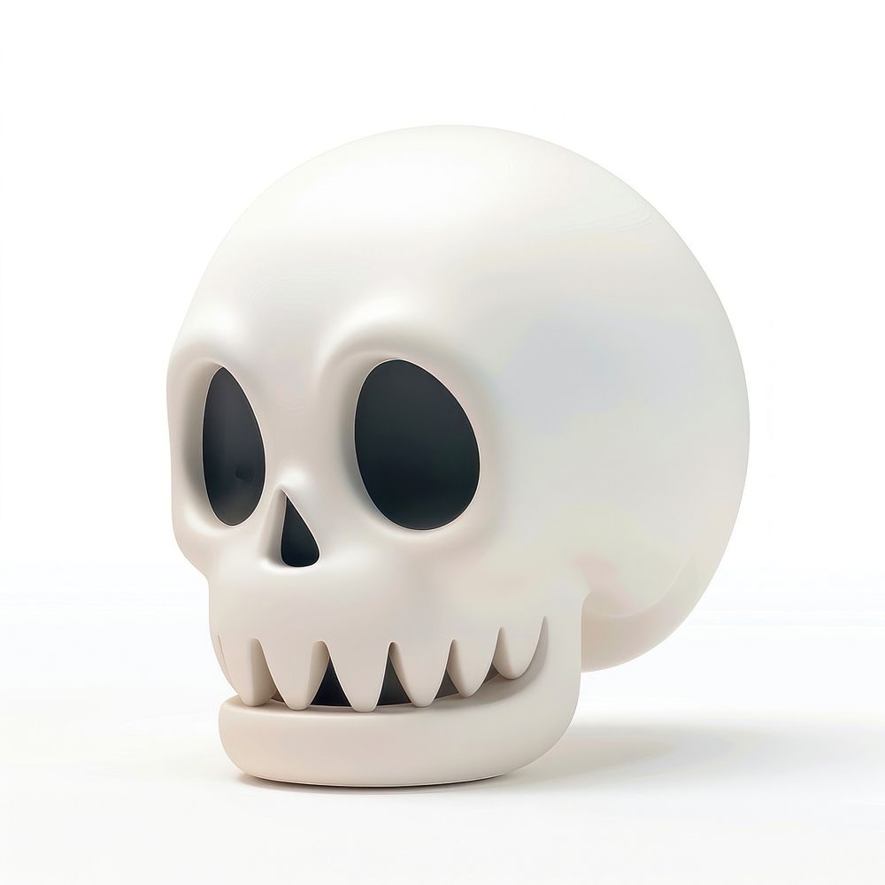 Cute cartoon Skull porcelain pottery person.